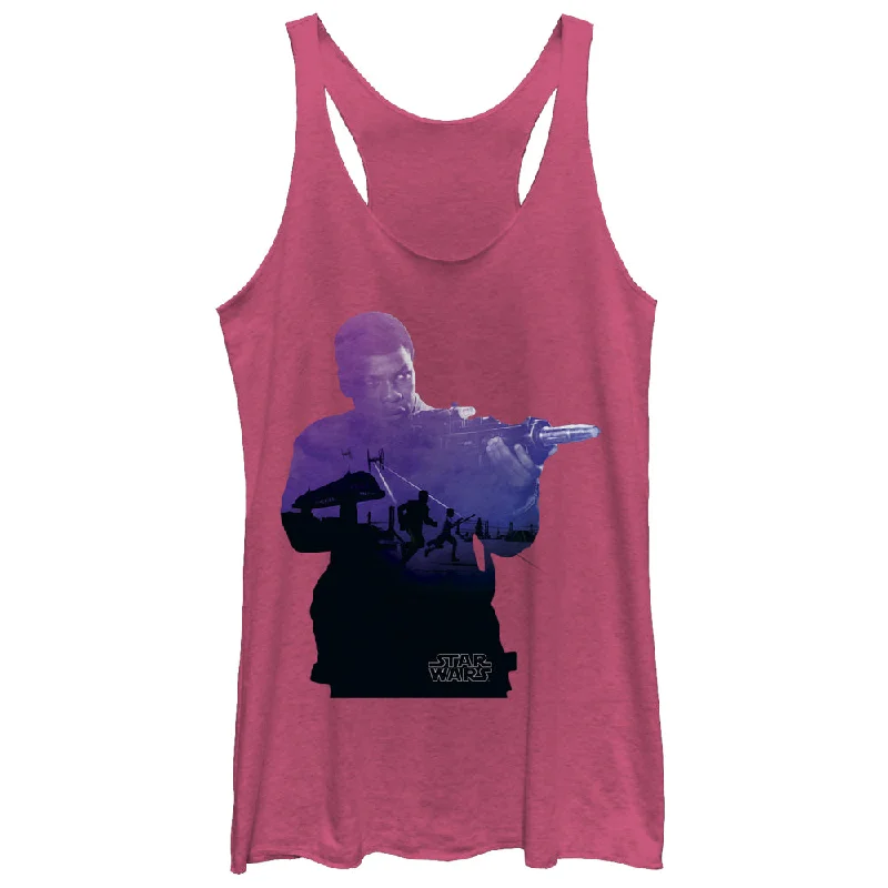 Women's Star Wars The Force Awakens Finn Gradient Racerback Tank Top workout tank top Women's Star Wars The Force Awakens Finn Gradient Racerback Tank Top workout tank top