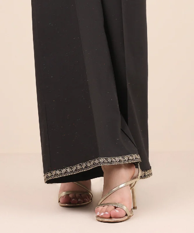 Embroidered Multi Neps Flared Pants Casual Sweatpants Style