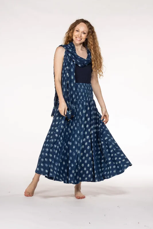 Asman Skirts Hand Block Printed Bamboo- SS24 velvet skirt sumptuous