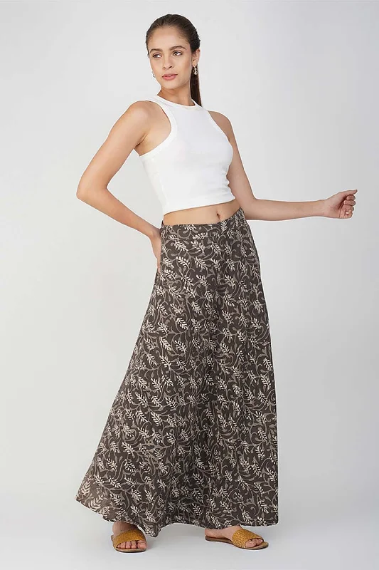 Luna Wrap Around Skirt button skirt front