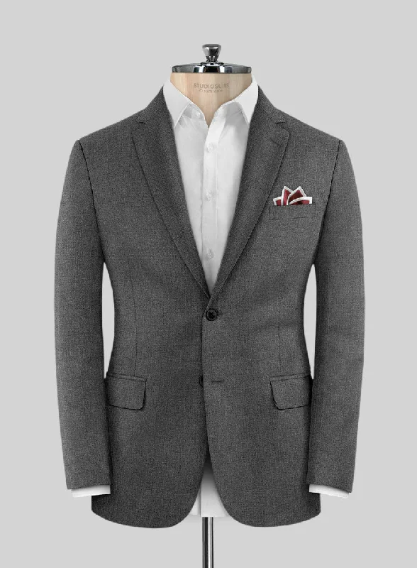 Scabal Manto Checks Gray Wool Jacket Hooded Jacket Caped Jacket Shawl Collar Jacket