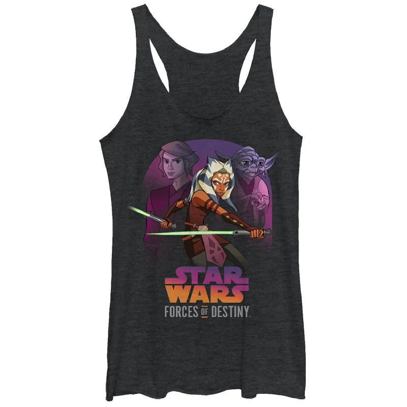 Women's Star Wars: Forces of Destiny Ahsoka Jedi Racerback Tank Top print tank top
