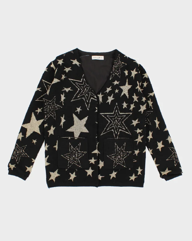 Saint Laurent Knit Star Cardigan - M Lace Blend Ribbed Blend Corduroy Blend