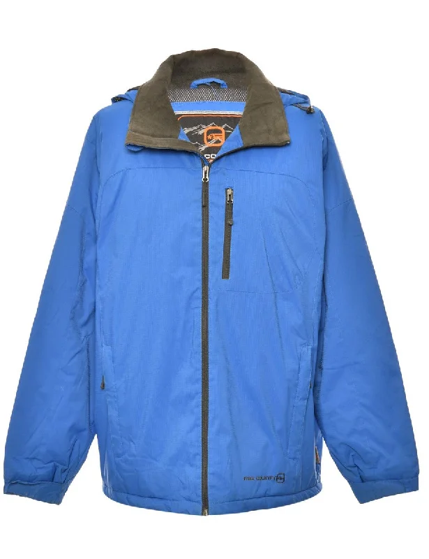 Zip Front Blue Free Country Mountaineering Jacket - L Faux Fur Jacket Real Fur Jacket Shearling Jacket