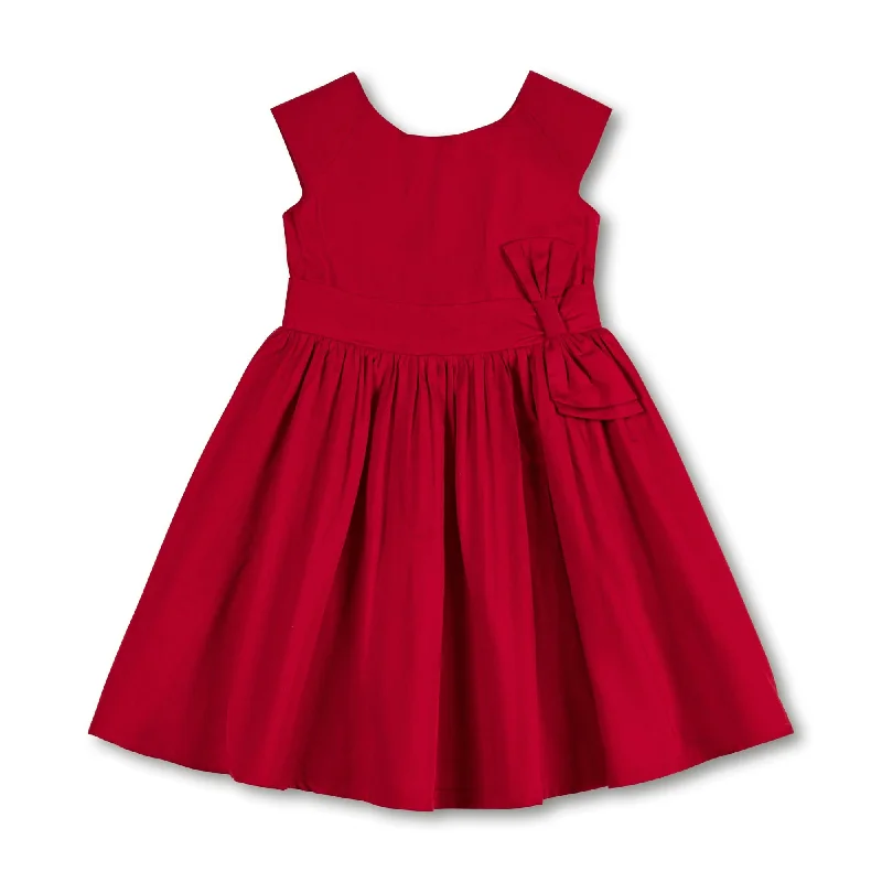 Organic Cap Sleeve Party Dress with Bow Sash - Baby Tunics Custom made