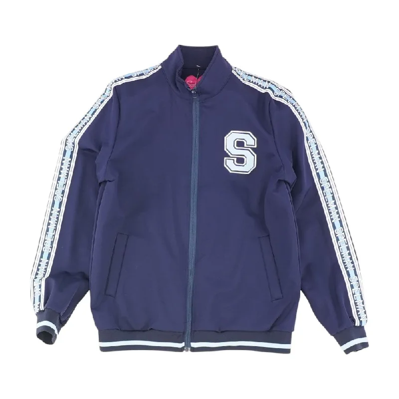 Navy Solid Jacket Fleece Jacket Down Jacket Feather Jacket