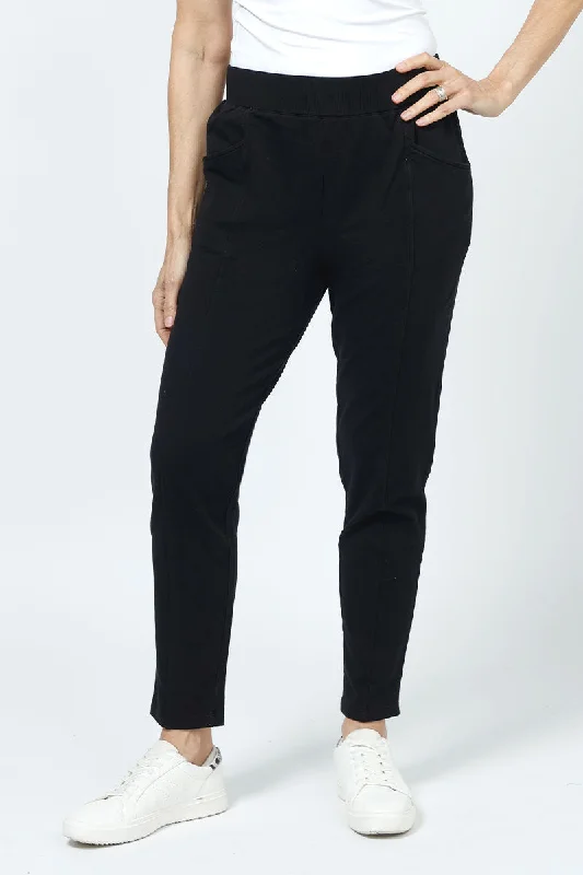 Mododoc Seamed Ankle Pant Stylish Elastic Waist Pants