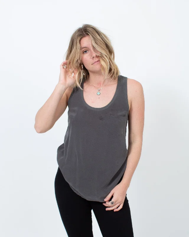 Casual Silk Tank strappy tank top