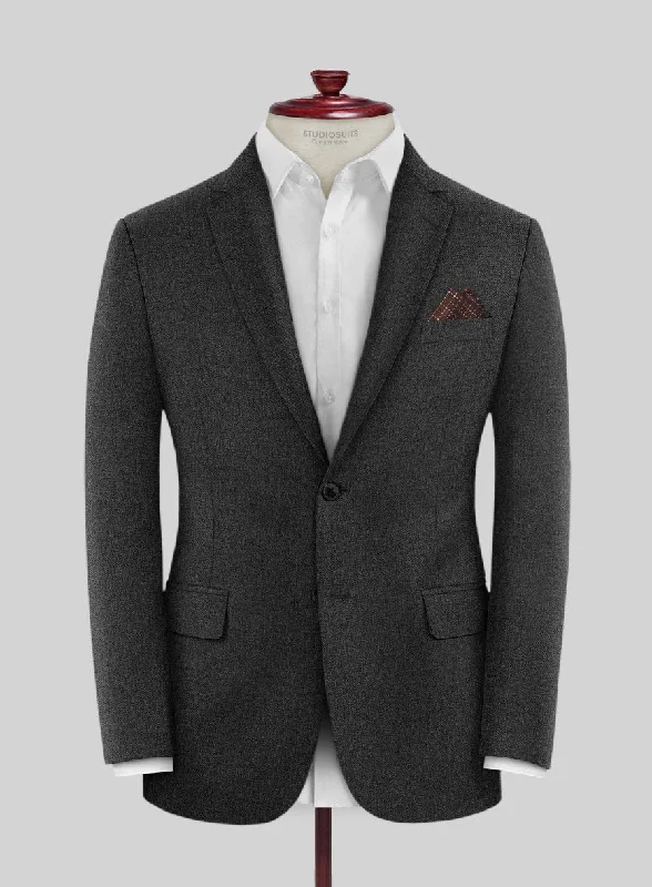 Scabal Ferbi Dark Gray Wool Jacket Cotton Jacket Linen Jacket Terry Jacket