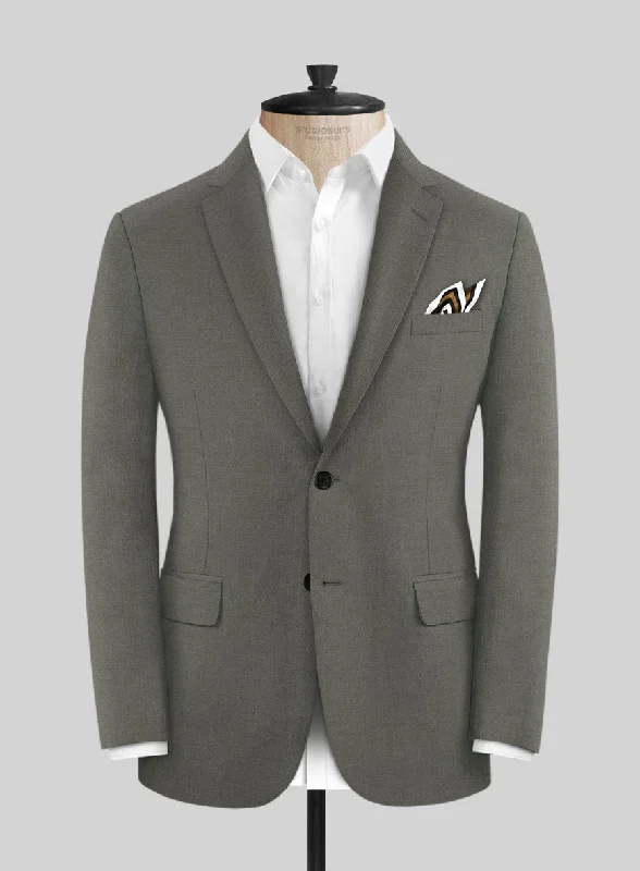 Scabal Olive Wool Jacket Collared Jacket Crew Neck Jacket Turtle Neck Jacket