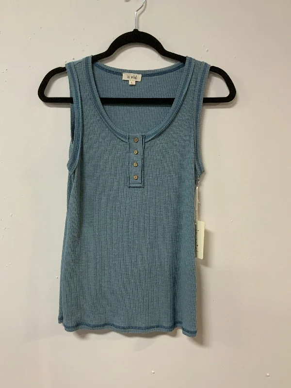 La Miel (L) blu rib tank NWT high neck tank
