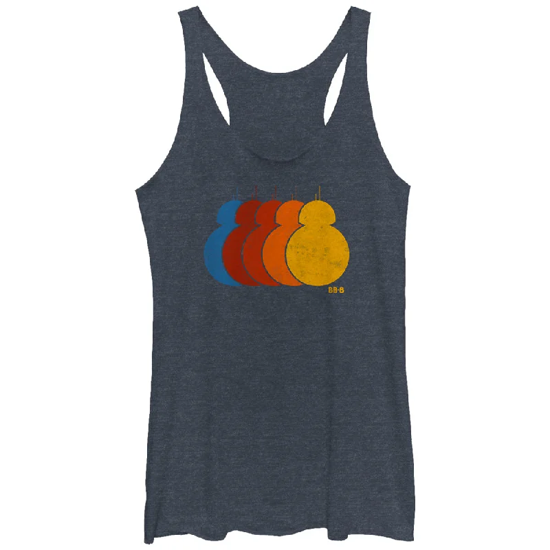 Women's Star Wars The Force Awakens BB-8 Retro Rainbow Racerback Tank Top gold tank top Women's Star Wars The Force Awakens BB-8 Retro Rainbow Racerback Tank Top gold tank top