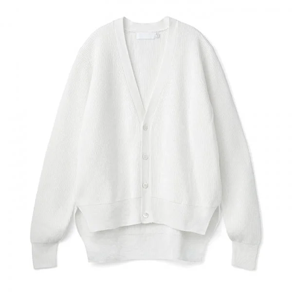 【Graphpaper/グラフペーパー】High Density Cotton Knit Cardigan Solid Print Embellished