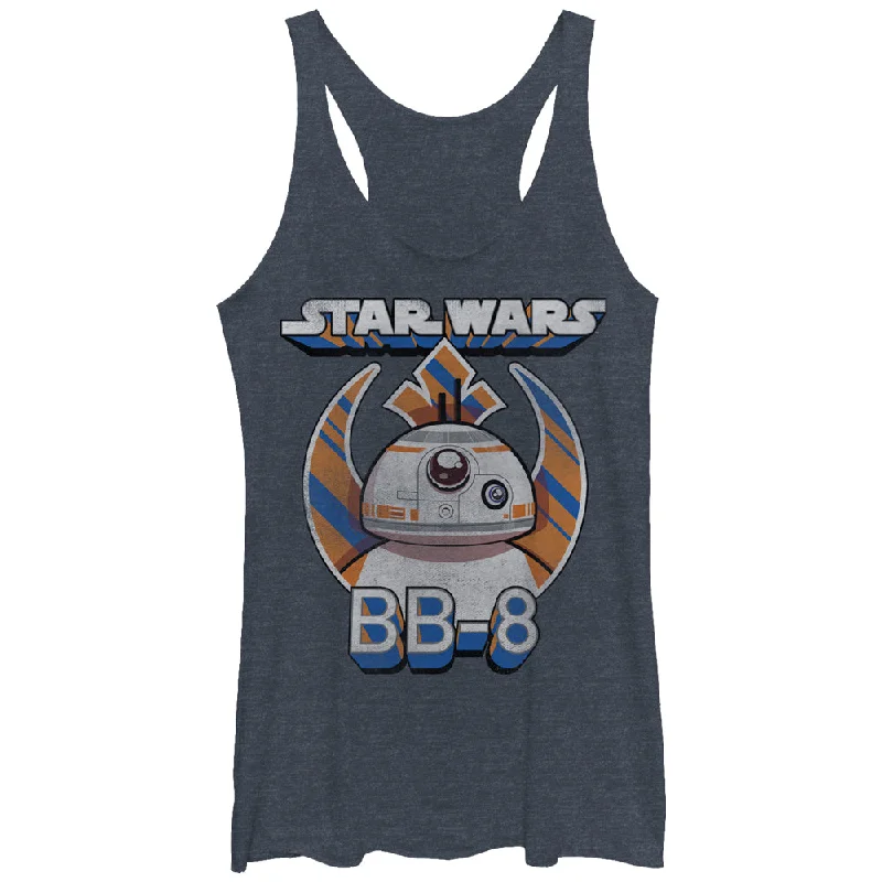 Women's Star Wars The Force Awakens BB-8 Droid Racerback Tank Top baby blue tank