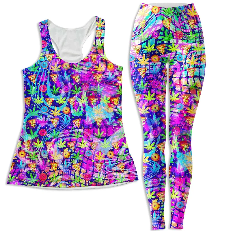 Dreamin Of Munchies Women's Tank and Leggings Combo gym tank top