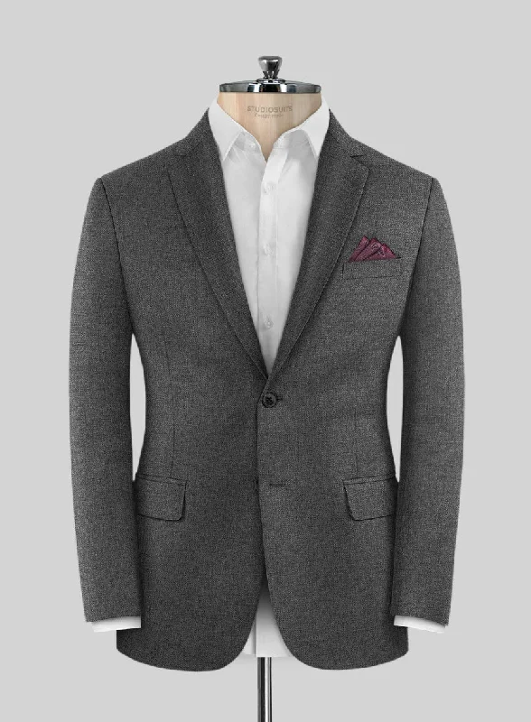 Scabal Parto Mid Gray Wool Jacket Knit Fabric Woven Fabric Fleece Fabric