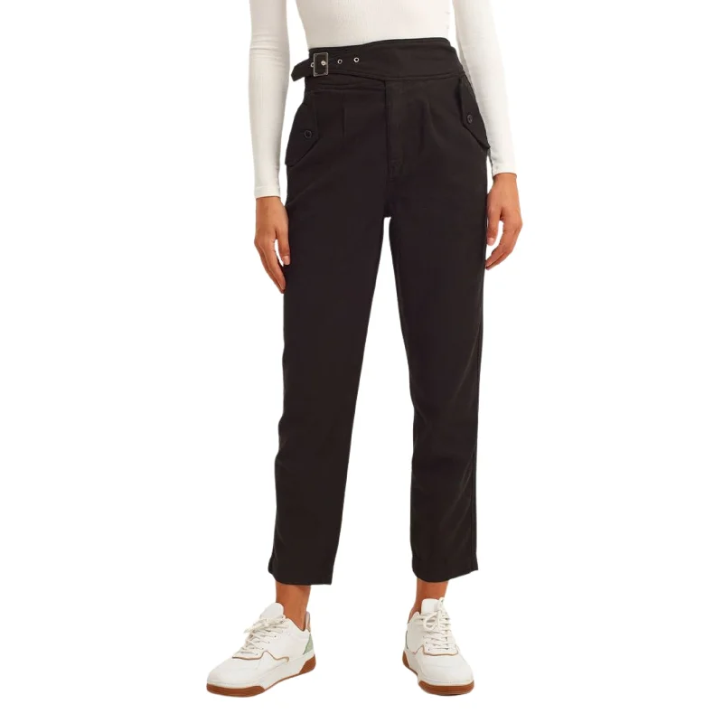 OXXO - Belt Detailed Carrot-Fit pant Stretch Fit Pants