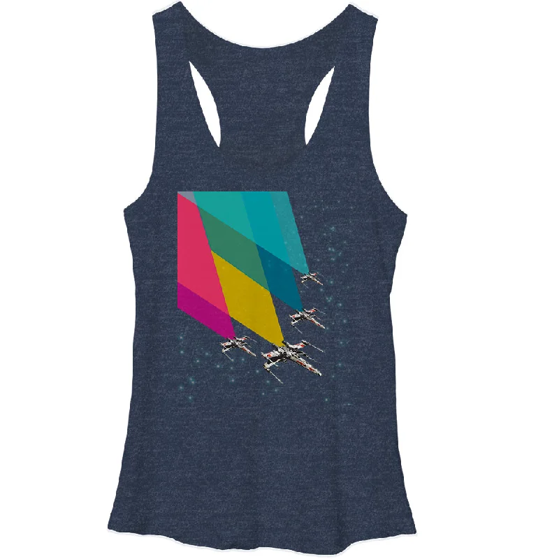 Women's Star Wars X-Wing Colors Racerback Tank Top fitted tank top
