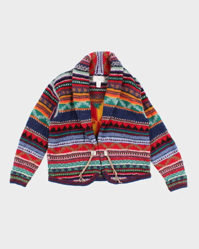 Vintage Casual Corner Wool Cardigan - L Cashmere Blend Cotton Blend Poly Blend