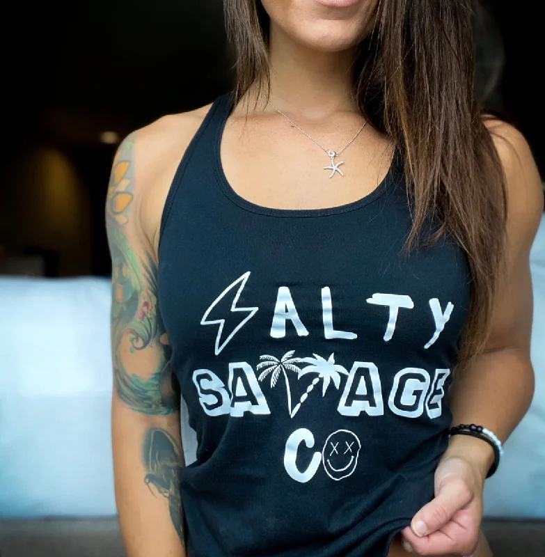 Ladies "90's Logo" Racerback Tank ivory tank top