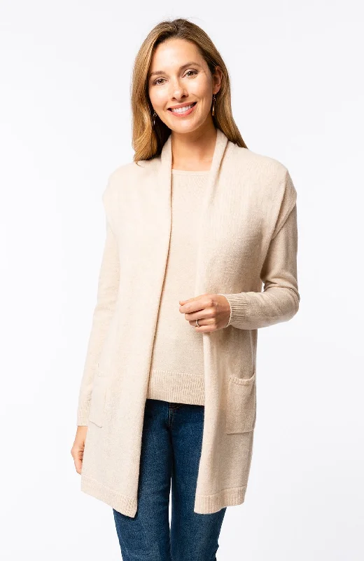 Tyler Boe Cashmere Cardigan Bisque Hooded Cardigan Collared Cardigan Shawl Collar