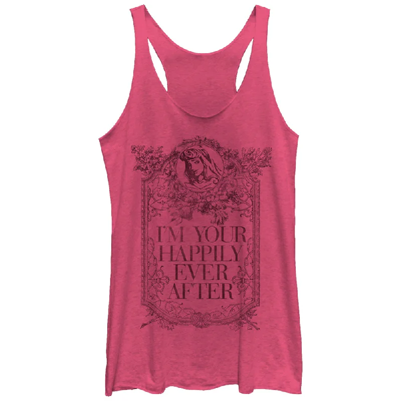Women's Sleeping Beauty Happily Ever After Racerback Tank Top cropped tank top