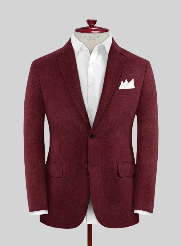 Scabal Maroon Wool Jacket Anorak Shell Jacket Lightweight Jacket