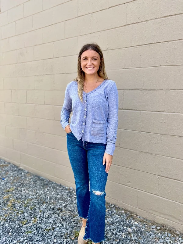 Cut-Loose Crop Pocket Cardigan Linen Combo Cathedral Fleece Fabric Down Fabric Feather Fabric