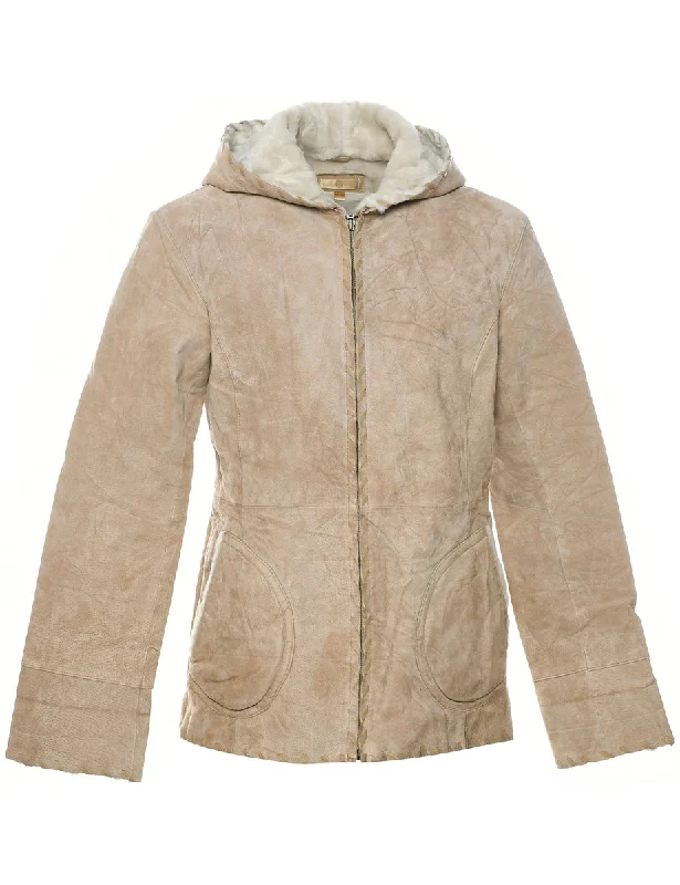 Wilson Shearling Suede Jacket - S Print Jacket Jacquard Jacket Embroidered Jacket