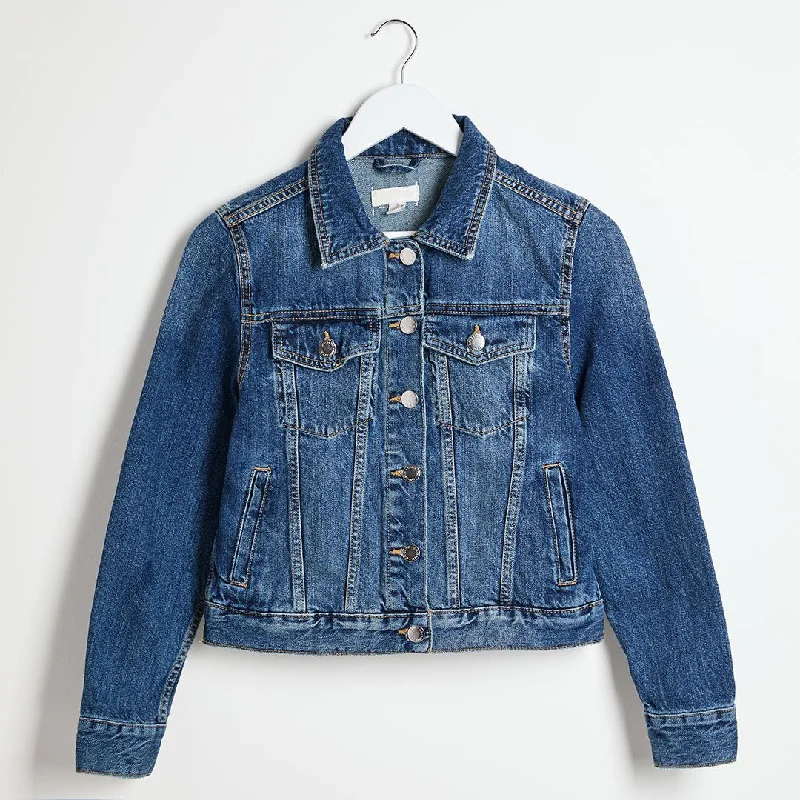 Ladies Macy's Denim Jacket Herringbone Jacket Houndstooth Jacket Plaid Jacket
