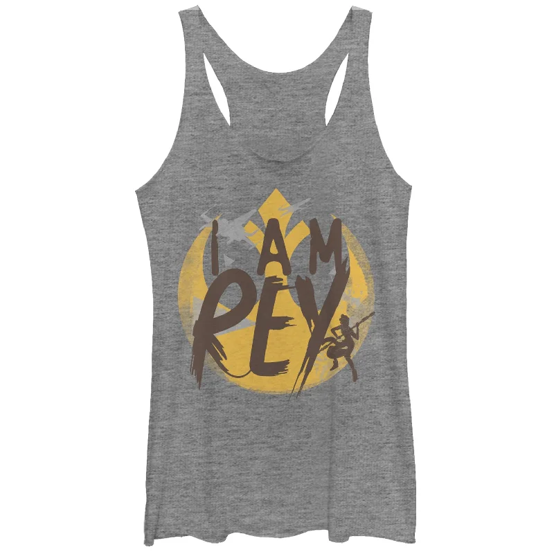 Women's Star Wars: Forces of Destiny I Am Rey Racerback Tank Top spandex blend tank