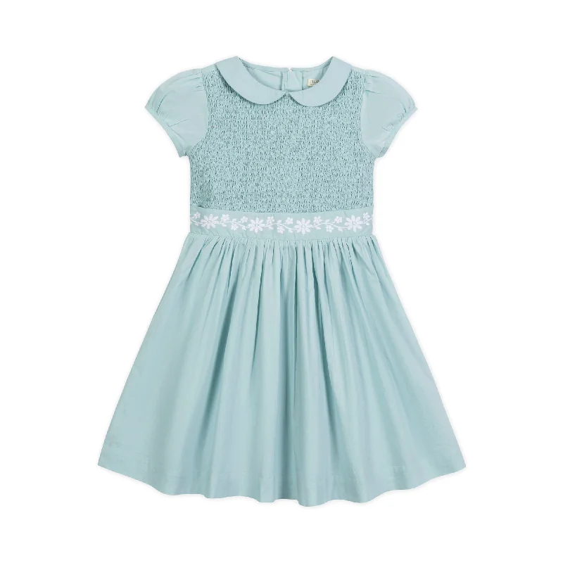 Organic Puff Sleeve Smocked Party Dress - Baby Tunics Floral girly