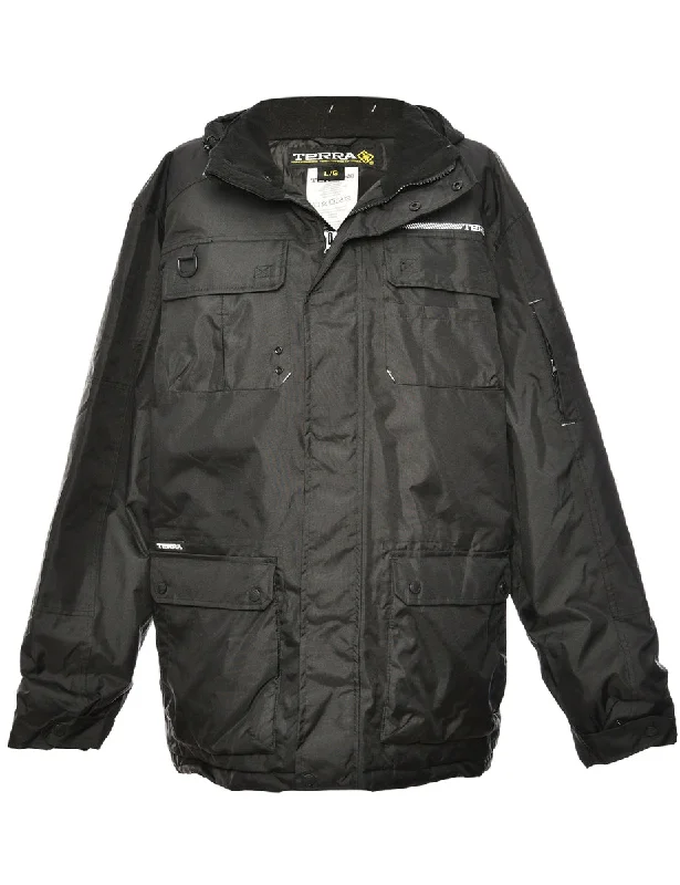 Black Mountaineering Jacket - L Jacket Blazer Coat