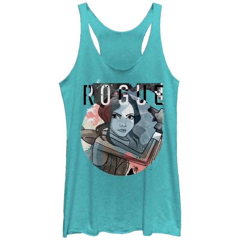 Women's Star Wars: Forces of Destiny Jyn Racerback Tank Top cutout tank top
