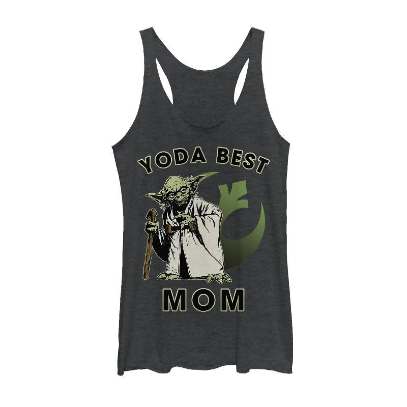 Women's Star Wars Yoda Best Mom Racerback Tank Top sleep tank top