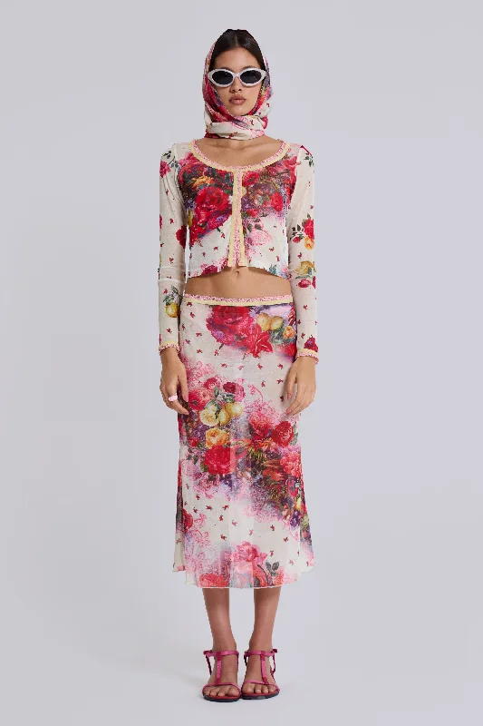 Giara Midi Mesh Skirt cashmere skirt fine