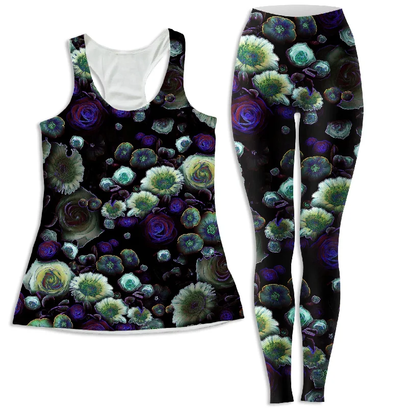 Dark Bloom Women's Tank and Leggings Combo graphic tank top