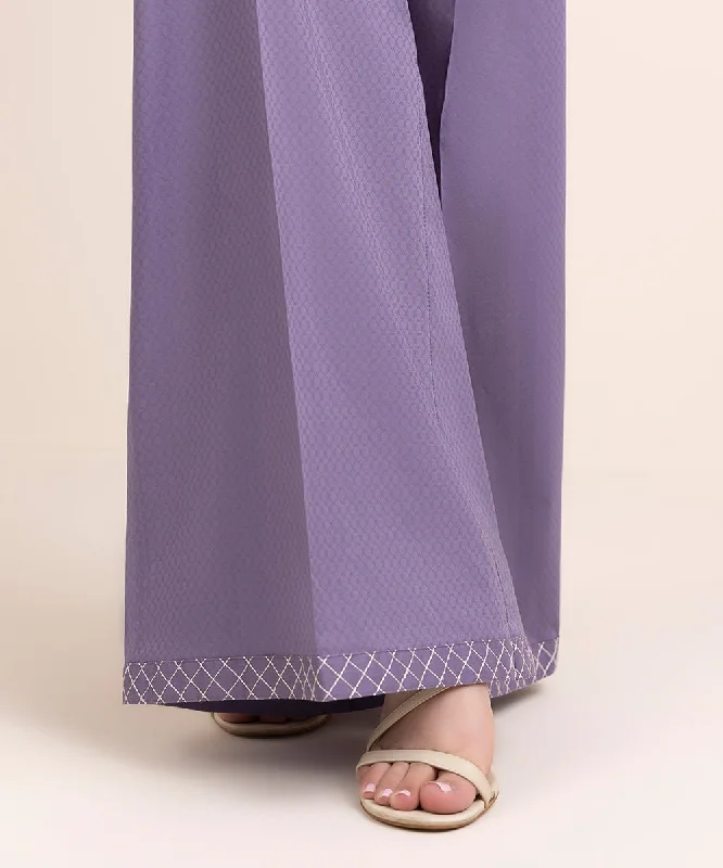 Solid Cambric Flared Pants Chic Slim Fit Pants