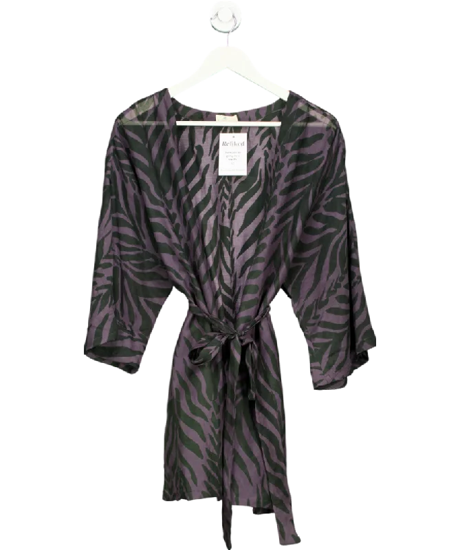 Alicia Swim Grey Cotton Silk Blend Kimono Cover Up One Size Plunge Neckline Swimsuit Alicia Swim Grey Cotton Silk Blend Kimono Cover Up One Size Plunge Neckline Swimsuit