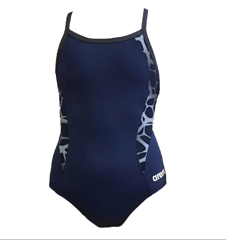ARENA Women's Blue Carbonite Light Drop Back One Piece Swimsuit #53375 32 NWT Swim Dress with Belt ARENA Women's Blue Carbonite Light Drop Back One Piece Swimsuit #53375 32 NWT Swim Dress with Belt