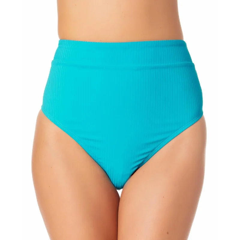 California Waves Womens High-Waist Nylon Swim Bottom Separates Bold High-Cut Bikini