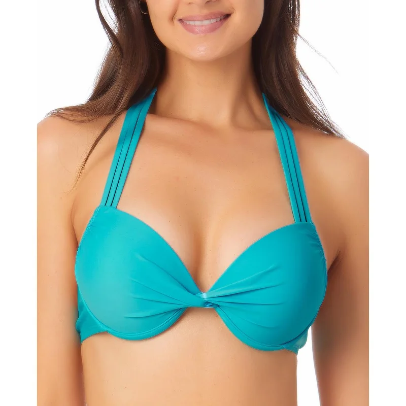 California Waves Womens Underwire Nylon Bikini Swim top Vibrant Bikini Bottoms