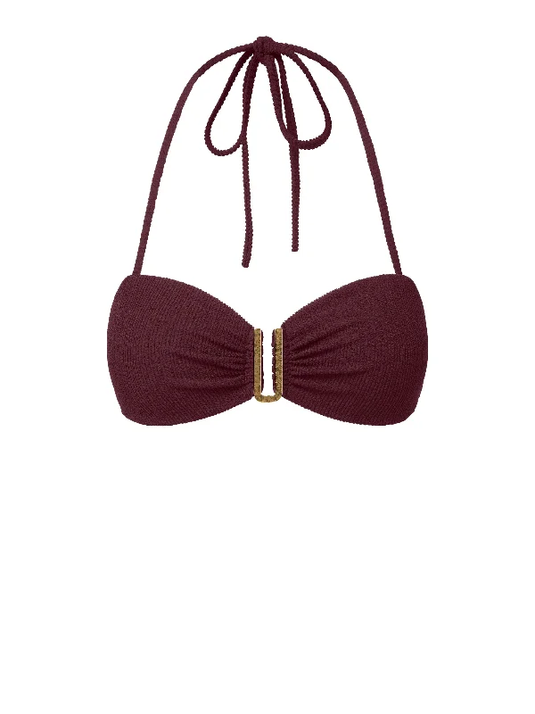 Cindy Swim Top Auburn Texture Trendy Swimwear Set