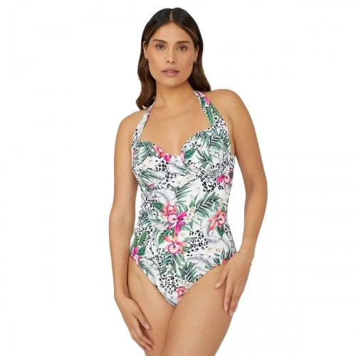 Gorgeous Womens/Ladies Jungle Underwired One Piece Swimsuit Floral Print Swimsuit
