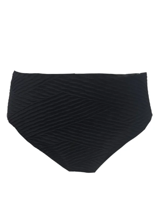 GOTTEX Women's Black Essentials High Rise Swim Bottom #18ES-P09 10 NWT Shiny One-Piece Swimsuit