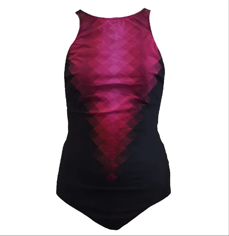 GOTTEX Women's Black Profile Sport One Piece Swimsuit #S772-L041 12 NWT Adjustable Strap Swimsuit