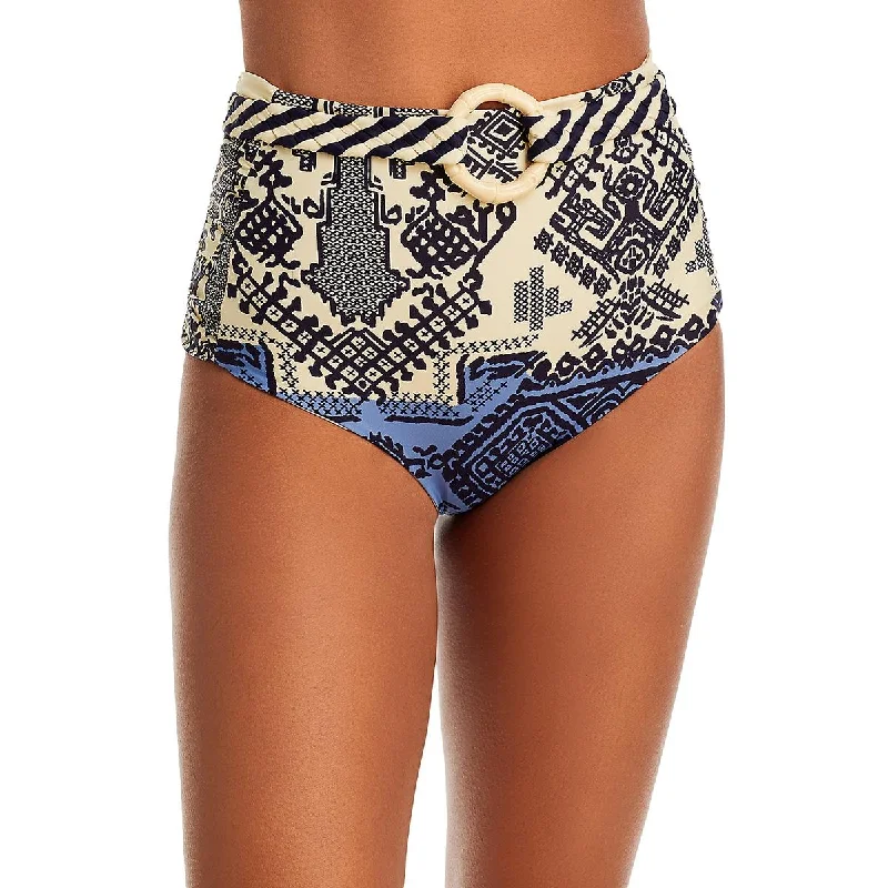 Johanna Ortiz Womens High Waist Printed Swim Bottom Separates Vintage Swimwear Look