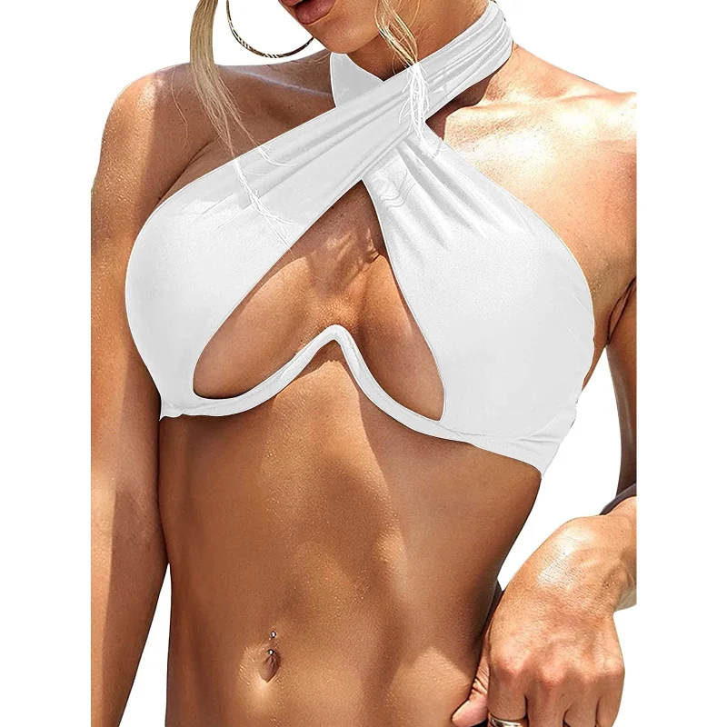 Ladies Summer Solid Color Sexy Swimsuit Adult Female Multifunctional Detachable Shoulder Strap Sexy Halter Swimsuit Bikini Modern High-Waisted Swimsuit Ladies Summer Solid Color Sexy Swimsuit Adult Female Multifunctional Detachable Shoulder Strap Sexy Halter Swimsuit Bikini Modern High-Waisted Swimsuit