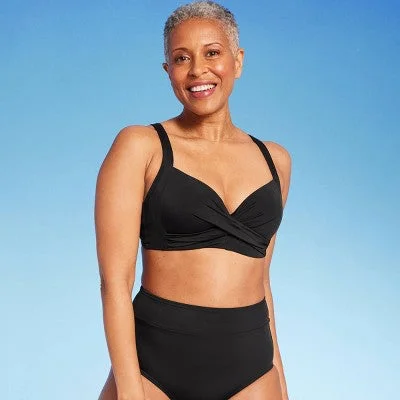 Lands' End Women's Underwire Bikini Top Swimwear UPF 50+ Protection Crisscross Back Swimsuit Lands' End Women's Underwire Bikini Top Swimwear UPF 50+ Protection Crisscross Back Swimsuit