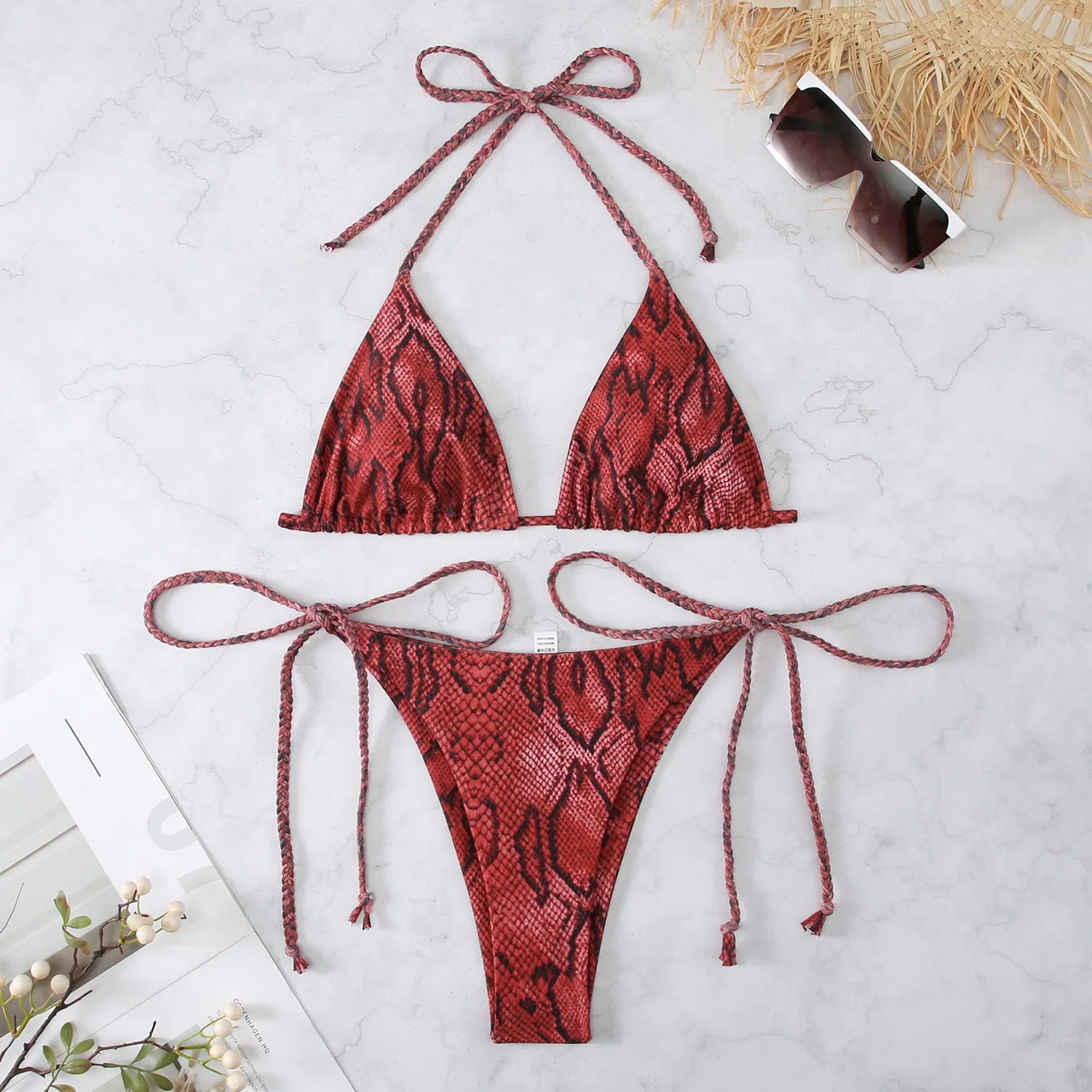 Leopard Print Bikini Women Split Body Swimsuit Stylish Swimsuit Set